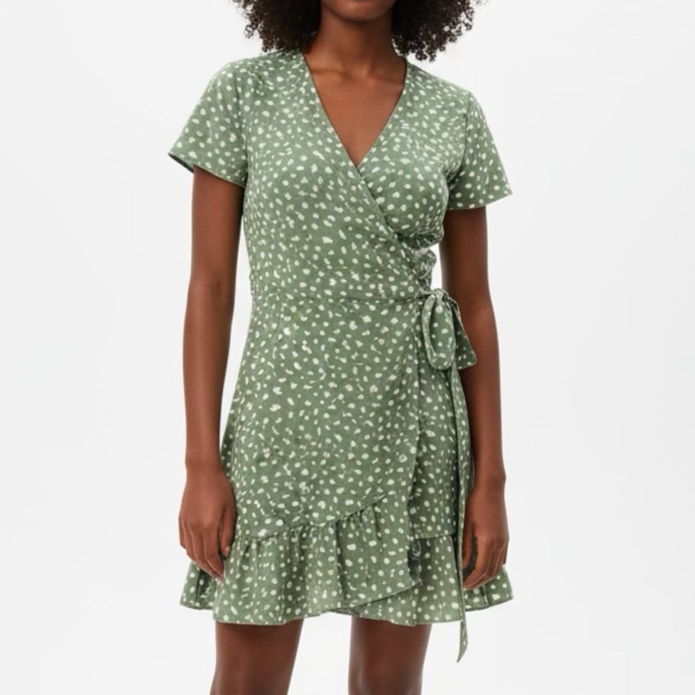 Green Polka Dot Mini Dress
